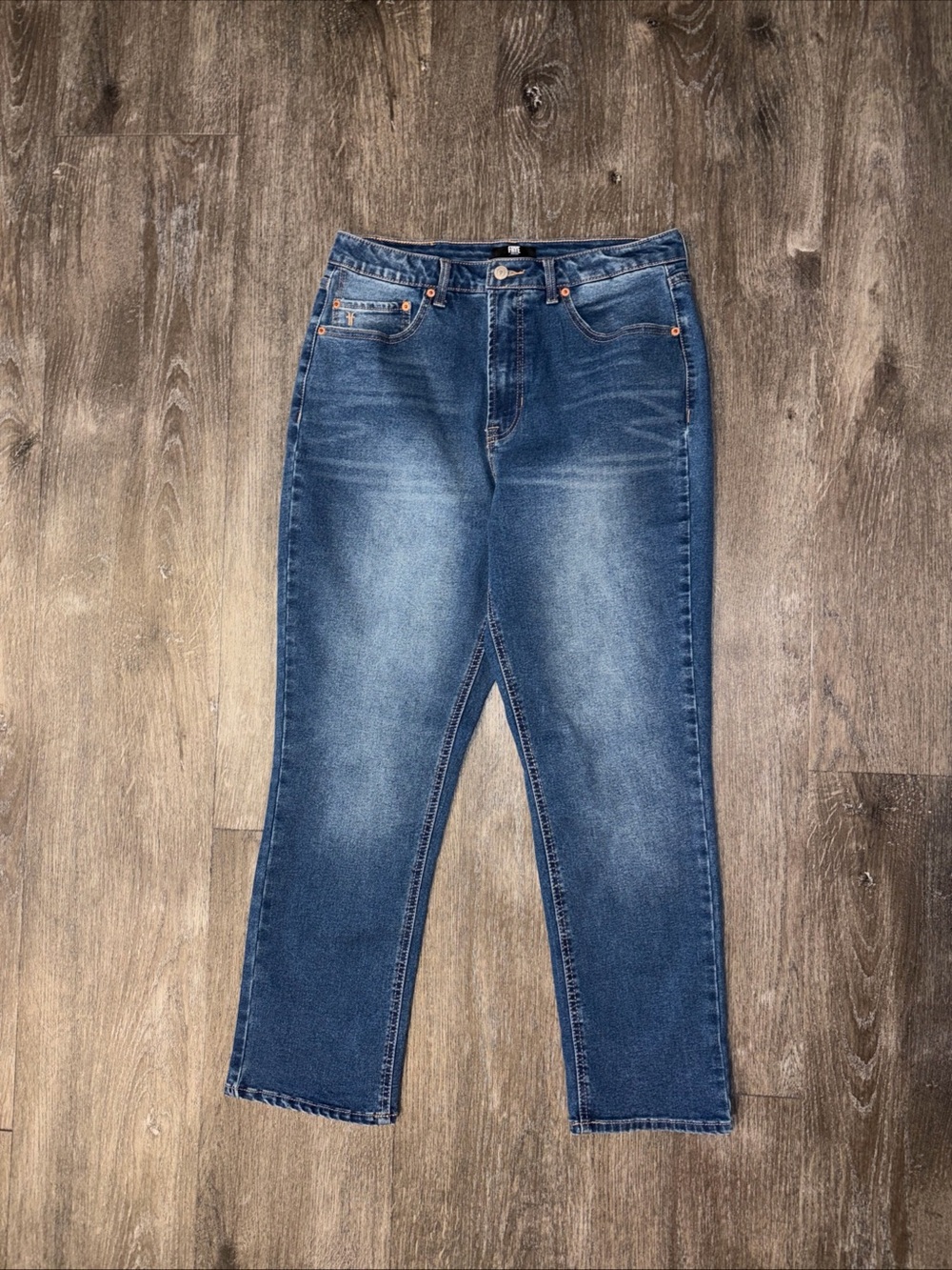 Frye Women's High-Rise Amari Jeans Cuffed Denim Blue Size 10/30